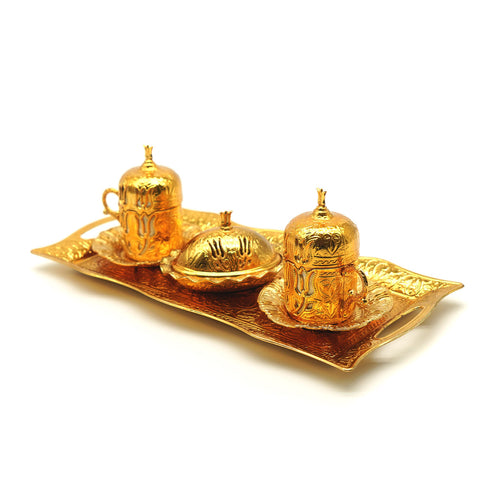 Turkish Coffee Set in Gold