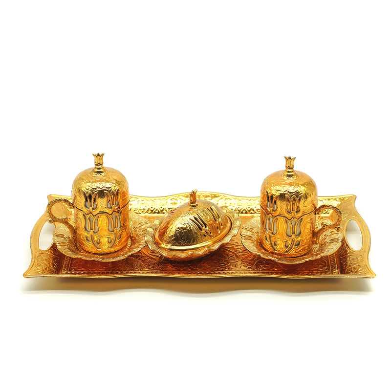 Turkish Coffee Set in Gold