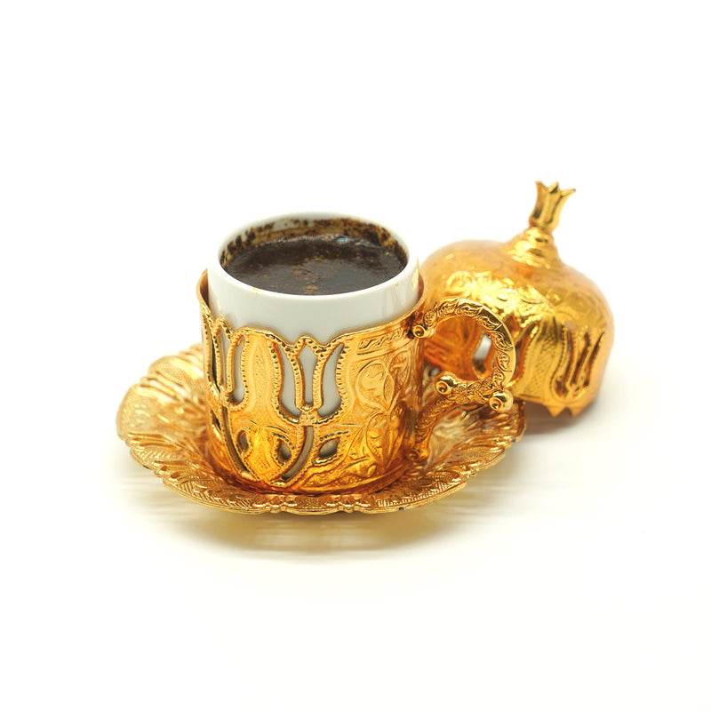 Turkish Coffee Set in Gold