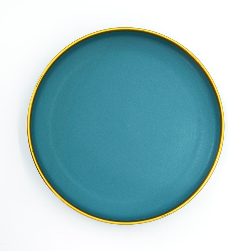 NAGEENA - Gold Rim Dinner Plate