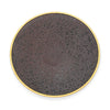 ZAHAB - Dark Mauve Dotted Flat Dinner Plate With Gold Rim