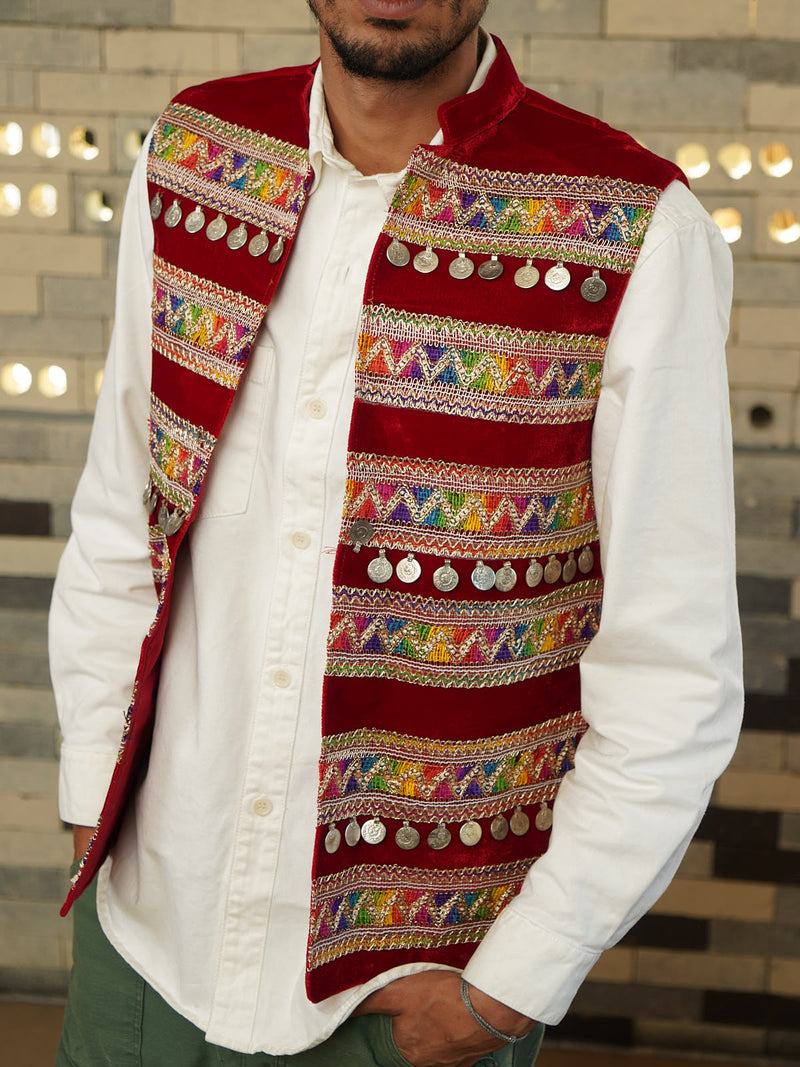 ZARANJ - Afghan Embroidered Vest