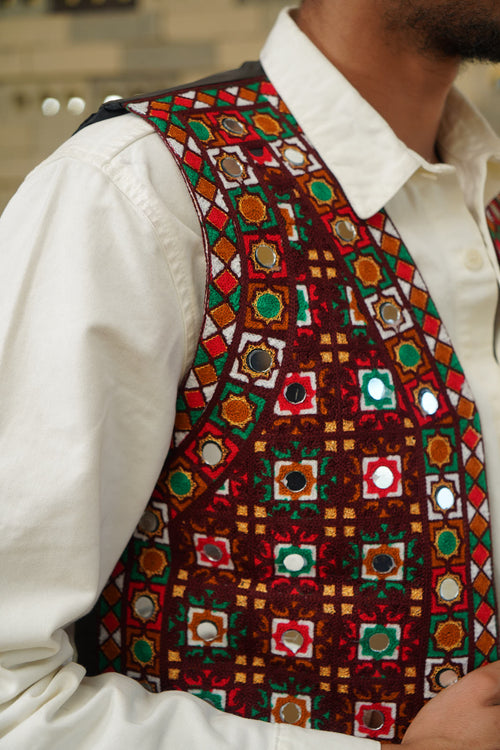 SHAHRAK - Afghan Embroidered Vest